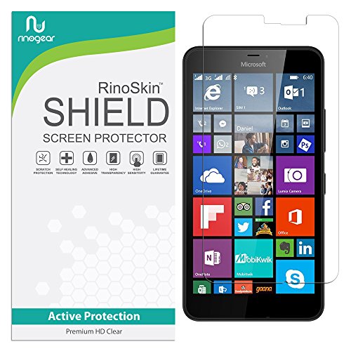 RinoGear Screen Protector Designed for Microsoft Lumia 640 XL Screen Protector Case Friendly Accessories Flexible Full Coverage Clear TPU Film