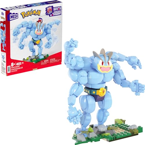 Mega Pokémon Action Figure Building Toys, Machamp with 399 Pieces, 1 Poseable Character with Full Articulation