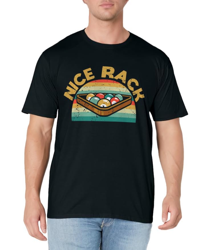 Nice Rack Funny Billiards Player Vintage Pool Balls Billiard T-Shirt