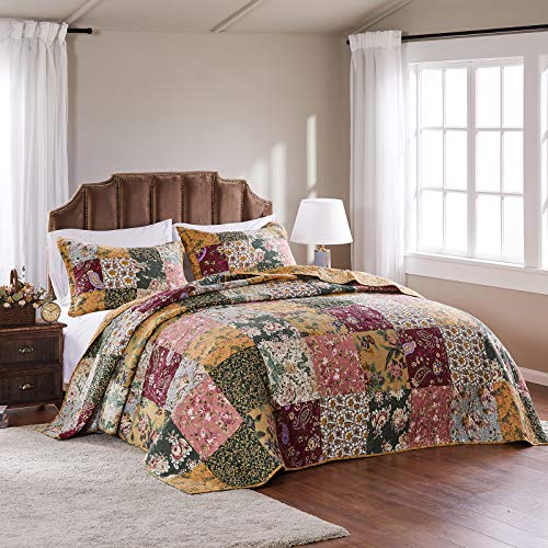 Greenland Home Antique Chic Bedspread Set, 3-Piece King/Cal King, Multicolor