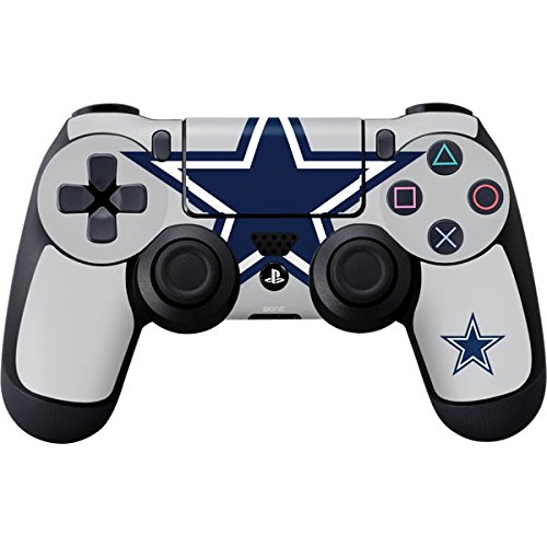 Skinit Decal Gaming Skin Compatible with PS4 Controller - Officially Licensed NFL Dallas Cowboys Large Logo Design