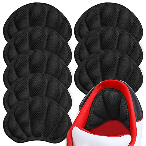 Back of Heel Cushion Pads, Adhesive Heel Grips Inserts for Boots, Loose Shoes Too Big, Reusable Heel Guards Liners for Women Men, Improve Shoe Fit,8PCS-Black