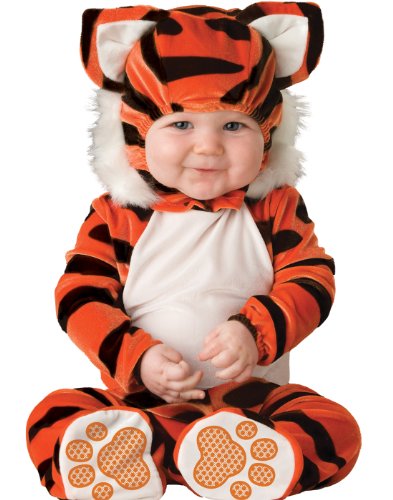 Lil Characters Unisex-baby Newborn Tiger Costume, Orange/Black/White, 6-12 months