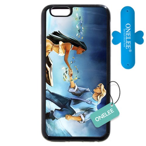 Customized Black Frosted Soft Rubber(TPU) Disney Princess Pocahontas iPhone 4.7 Case, Only fit iPhone 6 4.7'