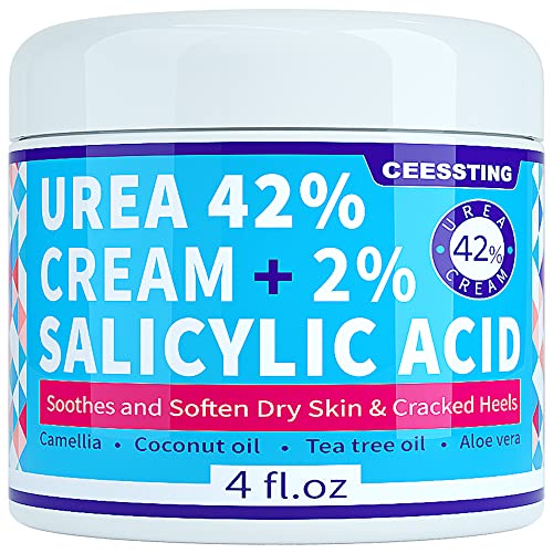 ENVISHA Urea Cream 42 Percent for Feet - 42% Urea Foot Cream with 2% Salicylic Acid & Hyaluronic Acid - For Feet, Hands, Heels, Elbows, Nails & Knees - 4 oz