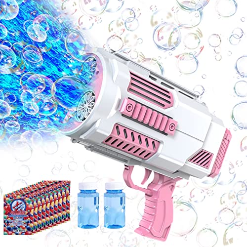 Bubble Machine Automatic Bubble Gun, Summer Beach Bubbles Blower Outdoor Kids Toys for Boy Girl Age 3 4 5 6 7 8 9 10 11 12 Year Old, Birthday Wedding Party Favors Gifts (No Dip)