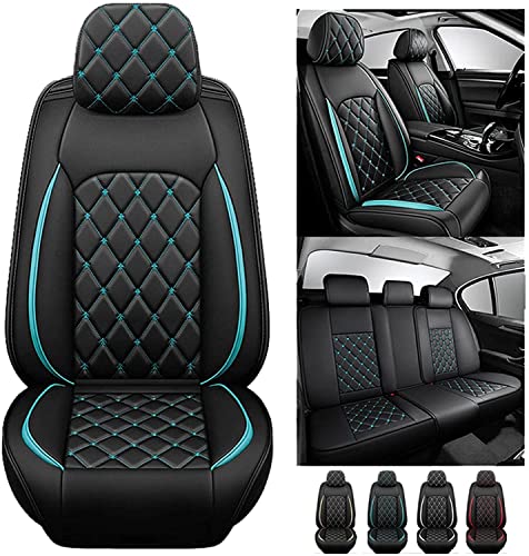 Car Seat Cover Leather Full Set for Citroen DS3/DS3 Racing/DS3 Cabrio/DS4/DS5/DS3 Crossback/DS 4S/DS 5LS/DS6/DS7 Crossback, Universal Non-Slip Waterproof Durable Vehicle Seat Covers (Color : Cream)