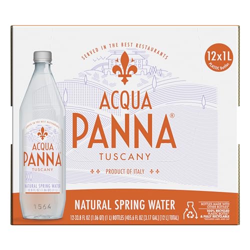 Acqua Panna Natural Spring Water, 33.8 Fl Oz (Pack of 12)