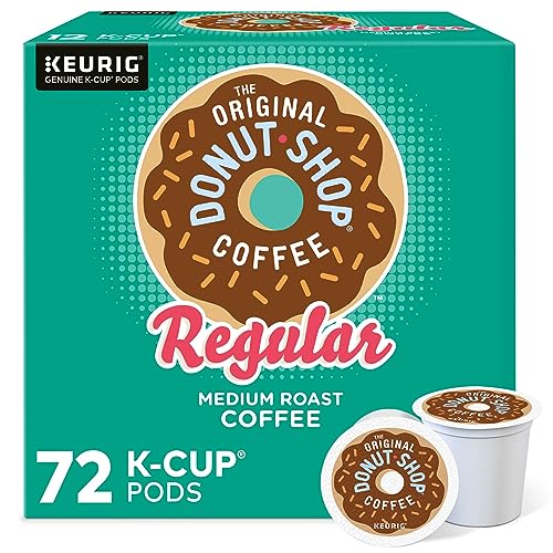 The Original Donut Shop Regular Keurig Single-Serve K-Cup Pods, Medium Roast Coffee, 72 Count (6 Packs of 12)