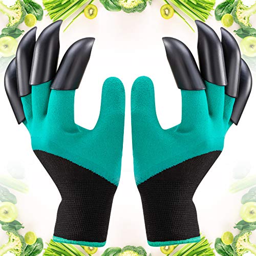 CARE HOME Gardening Gloves with Claws, Best Gifts for Gardeners(1 Pair with Claws,Blue)