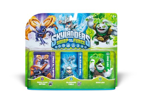 Skylanders SWAP Force Triple Character Pack: Mega Ram Spyro, Blizzard Chill, Zoo Lou