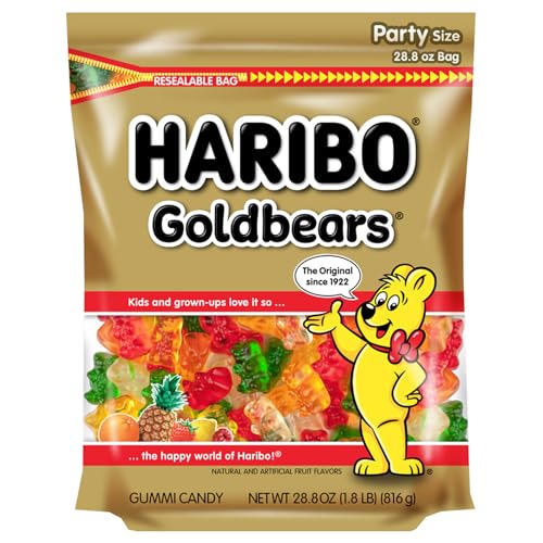 Haribo Goldbears Resealable Gummies Bag, 28.8 oz