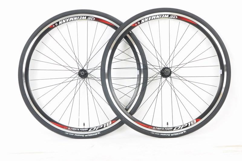 700c Weinmann DP18 Road Bike Bicycle Wheels 700 x 28c Michelin Dynamic Sport Tires and Tube Package PAIR WheelSet