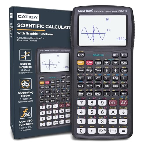 CATIGA Scientific Calculator with Graphic Functions - Multiple Modes with Intuitive Interface - Perfect for Students of Beginner and Advanced Courses, High School or College