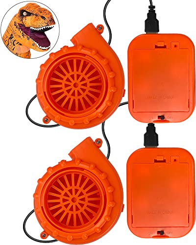 2 Pack Mini Blower Fan for Dinosaur Inflatable Costume Blow up Halloween Costume Fan Replacement
