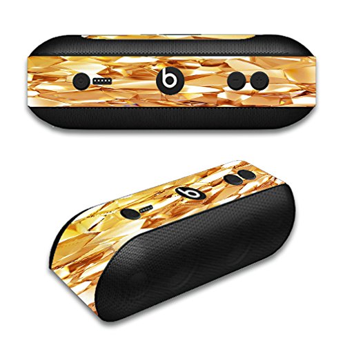 Skin Decal Vinyl Wrap for Beats by Dr. Dre Beats Pill Plus/Geometric Gold