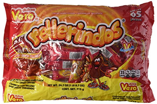 Pinatas Vero Mexican Tamarindo Candy Rellerindos - 65 Count