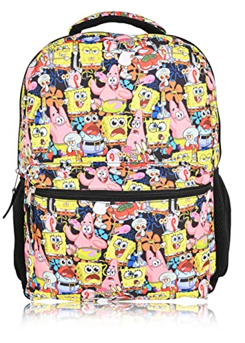 Nickelodeon SpongeBob SquarePants Backpack | Officially Licensed Spongebob Bookbag for Boys, Girls, Kids, Adults