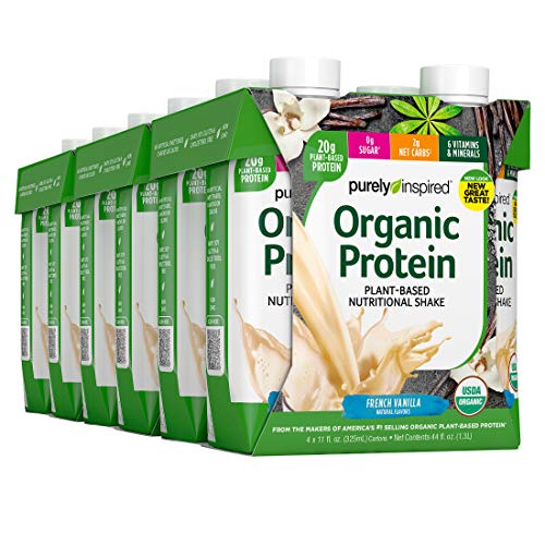 Protein Shakes Ready to Drink Purely Inspired Organic Protein Shake 20g of Plant Based Protein Organic Protein Drink Sports Nutrition RTD French Vanilla, 11 fl. oz (Pack of 12)