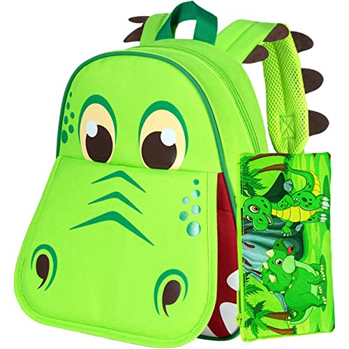 gxtvo Dinosaur Backpack for Boys, Toddler Kids Preschool Bookbag, 12' Cute Cartoon Animal Schoolbag