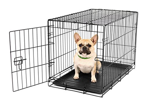 Carlson Pet Products SECURE AND FOLDABLE Single Door Metal Dog Crate, Small, 24.0'L x 18.0'W x 19.0'H