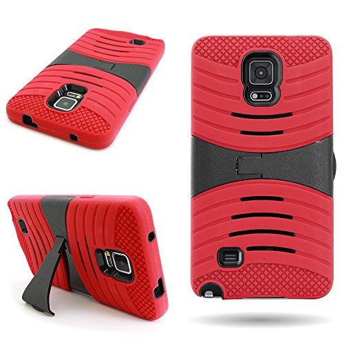 Samsung Galaxy Note 4 Armor Guard Case with Kickstand (Red/Black) CoverON Shockproof Shield Phone Cover for Galaxy Note 4 N910
