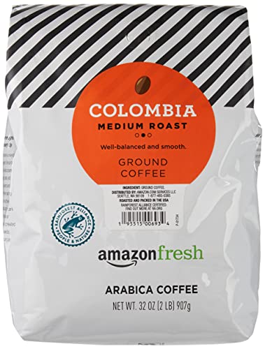 Amazon Fresh, Colombia Ground Coffee, Medium Roast, 32 Oz