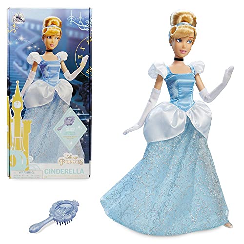 Disney Store Official Princess Cinderella Classic Doll for Kids, 11 ½ Inches, includes Brush with Molded Details, Fully Posable Toy in Masquerade Gown - Suitable for Ages 3+