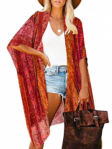 Breezy Lane Beach Coverup for Women Boho Clothes Summer Kimono Cardigans Swimsuit Cover Up for Vacation Holiday