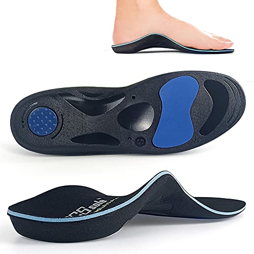 PCSsole Orthotic High Arch Support Insoles, Comfort Gel Work Boot Insert for Flat Feet, Plantar Fasciitis, Feet Pain, Heel Spur Pain,Metatarsalgia,Over Pronation for Men and Women（24cm）