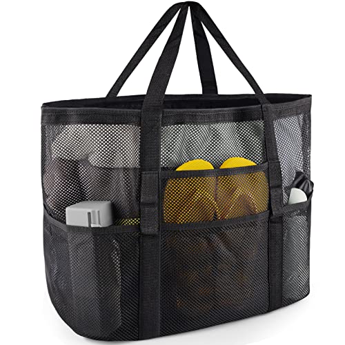 SRISE Mesh Beach Bag - Large Tote Bag for Family , Toys & Vacation Essentials