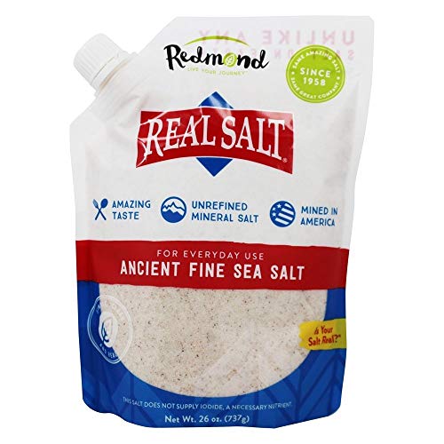 REDMOND Real Sea Salt - Natural Unrefined Gluten Free Fine, 26 Ounce Pouch (1 Pack)