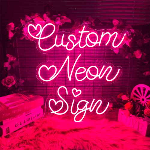 Custom Neon Sign for Wall Decor Personalized LED Neon Signs Bedroom Decorations Preppy Room Decor Aesthetic Neon Name Sign Wedding Party Home Decorations Birthday Gift for Women Beauty Neon Light Sign