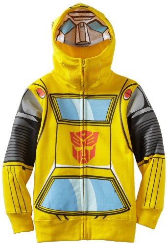Transformers Boy's 2-7 Tranformers Bumblebee Costume Hoodie, Yellow, 4T