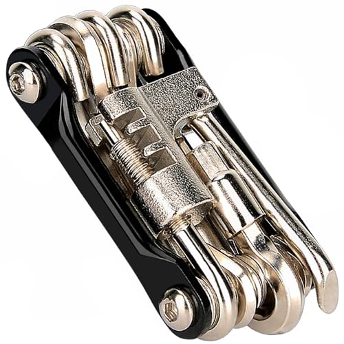 Bike Multitool, Bike Tool, Bike Tool Kit, Bike Chain Tool, Bike Repair Kit, Motorcycle Accessories, Multi Tool, Bike Tire Repair Kit, Lightweight Stainless Steel Bicycle Multi Tool by WIWUE GUO