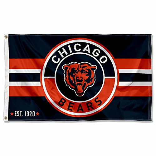 Chicago Bears Patch Button Circle Logo Flag Large 3x5 Banner