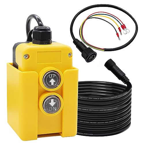 mankk 4 Wire Dump Trailer Remote Control Switch 12V DC Up Down Control Switch Double Acting Hydraulic Pump Power Unit for Truck Lift Gate Cranes Wrecker M-G018-4W