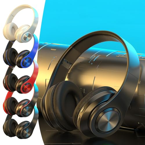 Generic Wireless Gaming Headsets Bluetooth Headphones, Noise Reduction Over Ear Wireless Bluetooth Earphone Wired and Wireless Mode Smart Bluetooth Stereo Gifts for Women Men Earphone # Clearance