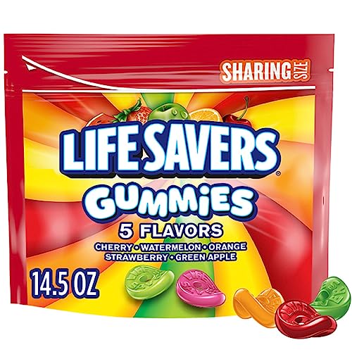 LIFE SAVERS 5 Flavors Summer Gummy Candy, Sharing Size, 14.5 oz Bag