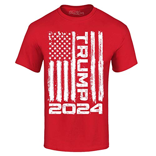 shop4ever Trump Flag 2024 T-Shirt X-Large Red 0