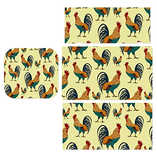 Roosters Pattern Decal Stickers Cover Skin Full Wrap Protective FacePlate Decal for Switch for Switch