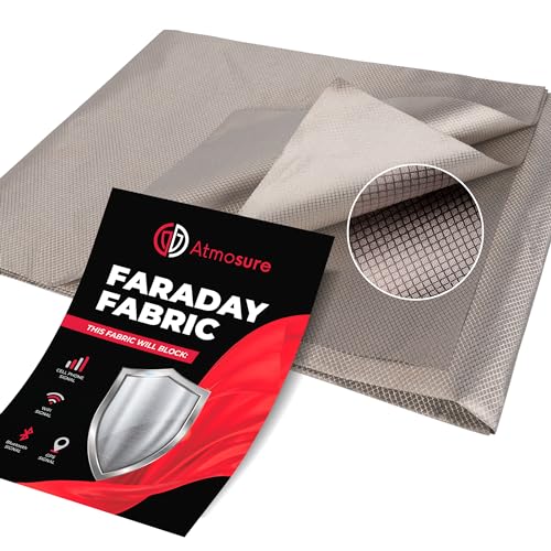 Faraday Fabric (44' x 36') — 5G & EMP Shield for Home — Military Grade Faraday Bags DIY for EMP Protection & EMF Protection — RFID Blocking Fabric EMF Shield WiFi Jammer