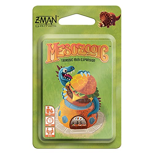 Z-Man Games Mesozooic: Triassic Mini Expansion - Enhance Your Prehistoric Zoo! Strategy Board Game, Fun Family Game for Kids and Adults, Ages 8+, 2-6 Players, 20 Minute Playtime, Made