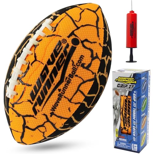 Wave Runner Grip It Waterproof Football- Size 9.25 Inches with Sure-Grip Technology | Let's Play Football in The Water! (Random Color) (1 Pack)