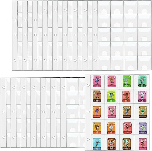 340 pocket pages for Animal Crossing mini cards, Nintendo game cards, Zelda game cards, savings cards, coins, holds 340 ACNH NFC labeled game cards (17 cards)