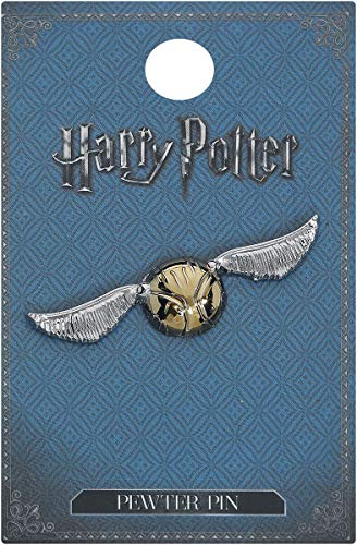 Harry Potter Snitch Pewter Lapel Pin Novelty Accessory,Silver,1'