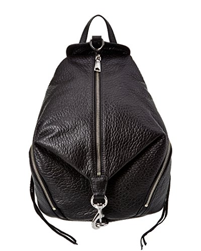 Rebecca Minkoff womens Julian Backpack Backback, Black With Silver, One Size US