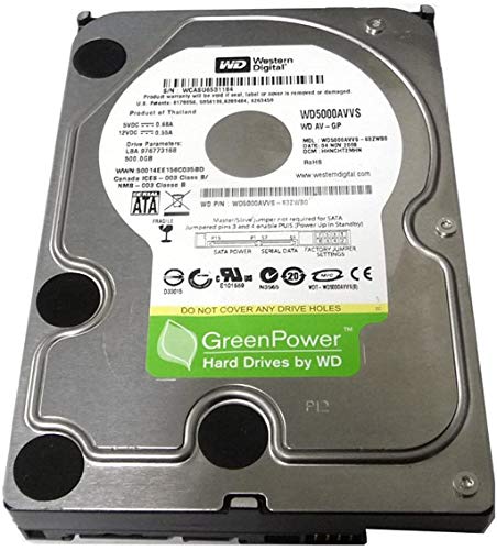 Western Digital AV 500GB 8MB Cache SATA2 3.5' Hard Drive (for CCTV DVR, cool, quiet &reliable) -w/ 1 Year Warranty