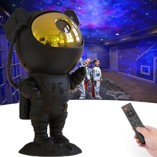 SFOUR Star Projector,Galaxy Night Light,Astronaut Starry Nebula Ceiling LED Lamp with Timer and Remote, Gift for Kids Adults for Bedroom, Birthdays,Christmas, Valentine's Day.(Black Gold)