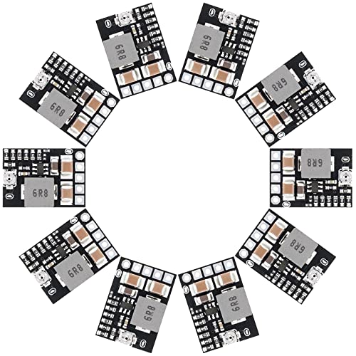 DROK DC 12V to 5V Buck Converter, 10pcs Mini Voltage Regulator Board DC 4.5-20V 12V 9V Step Down to 1-16V 5V Reducer 3A Fixed Adjustable Volt Output Transformer Power Supply Stabilizer Module